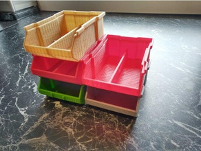 stackable box tools container 3d print model - Mito3D