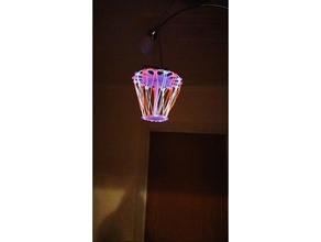 el wire chandelier lamp decor decoration electroluminescent elwire halloween home lighting 3d print model - Mito3D