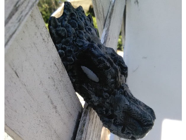 dragon head trophy animals beast medieval 3D print model - Mito3D