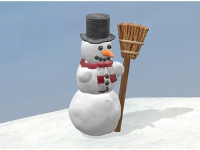 snowman h0 ho scale props model trains 3d print model - Mito3D