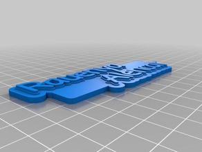 my customized multiline tag2 keychains 3d print model - Mito3D