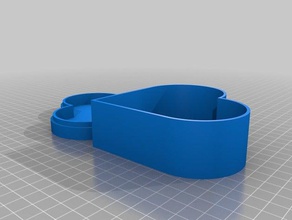 meine angepasste Herz-geformte Schmuck-box Container 3d print model - Mito3D