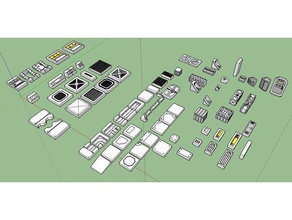 les tuiles de jeu l'espace du paysage jeux miniature space hulk table 3d print model - Mito3D