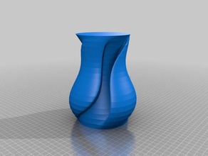 meine angepasste gewellte vase Fabrik Dekor 3d print model - Mito3D