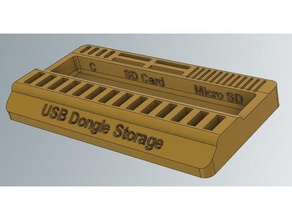 usb dongle sd card storage organizer computer micro holder 3d print model - Mito3D