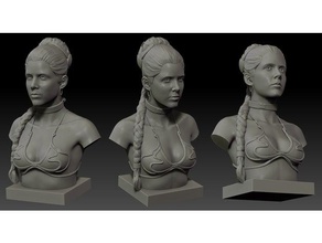 slave leia sculptures 3d print model - Mito3D