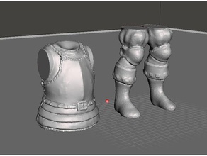 armadura tronco pernas jogos 3d print model - Mito3D