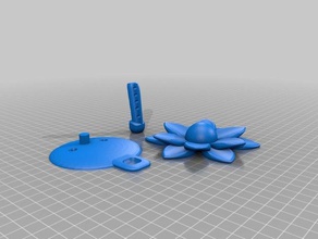 kits de fleur crochet toutes les parties 3d l'impression 3d print model - Mito3D