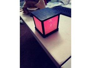 lithophane cube art light stand 3d print model - Mito3D