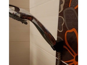 duş tutucu kolu banyo aksesuarları kanca tutkal caddy başlığı duvar 3d print model - Mito3D
