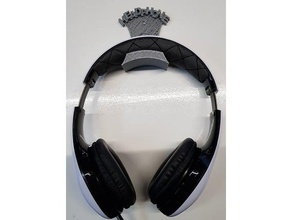 headphone wall holder 2 organization headphones hanger hook mount 3d print model - Mito3D