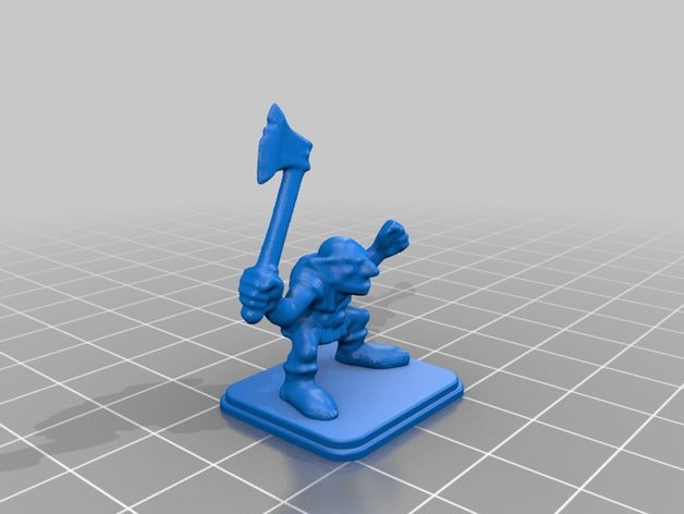 heroquest goblin machado jogos 28mm dnd em miniatura miniaturas monstro rpg tampo de mesa wargaming 3D print model - Mito3D