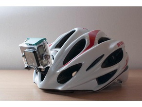 btwin helmet action camera mount sport outdoors 500 bike cycling decathlon gopro hero session road sj4000 sj5000 sjcam xiaomi yi 4k 3d print model - Mito3D