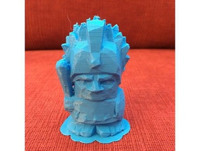 low poly aztec chief sculptures lowpoly 3d print model - Mito3D