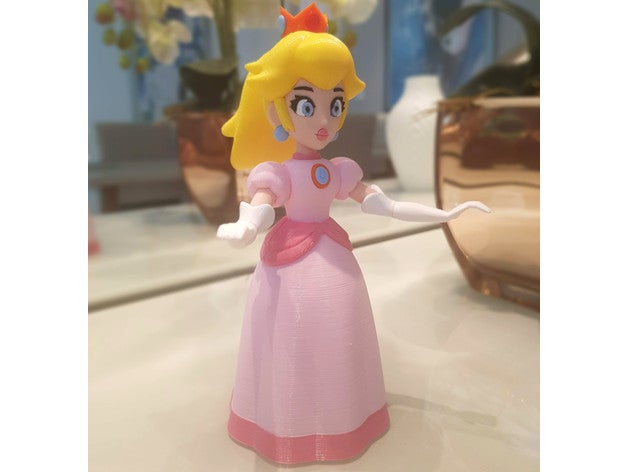 la princesa peach de mario juegos - multi-color personas figura acción nintendo el melocotón 3D print model - Mito3D