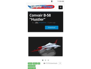 simpleplanes b-58 hustler modelleri 3d print model - Mito3D