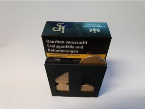 euroholder cigarette box diy coin holder 3d print model - Mito3D