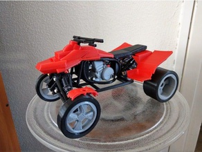 quadcustom modelos 3dmodel a arte de carro brinquedos construção qaudcopter do veículo com rodas 3d print model - Mito3D