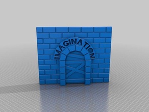 porta fechada imaginação edifícios estruturas 3d print model - Mito3D