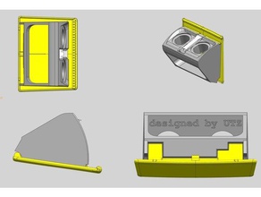 aschenbecher ersatz w203 hinten 3d impressão c-klasse mercedes benz w209 3d print model - Mito3D