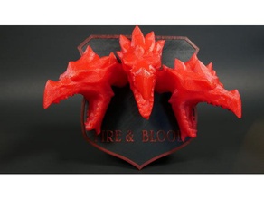 targaryen shield 3d remix signs logos dragons games thrones 3d print model - Mito3D