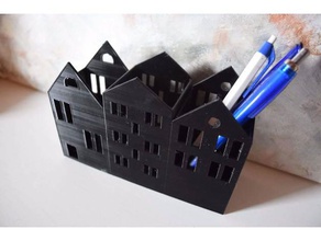 pencil holder house candle light box home 3d printing cute 3d print model - Mito3D