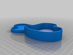 il mio personalizzata a forma di cuore scatola gioielli contenitori 3d print model - Mito3D