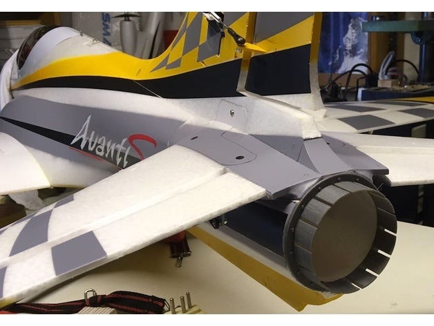 la nouvelle version améliorée d'échappement avanti rc des véhicules avion 3D print model - Mito3D