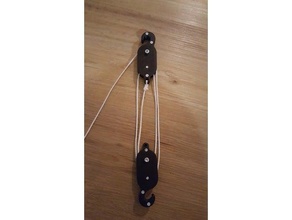 flaschenzug pulley physics astronomy crane hook hoist toy 3d print model - Mito3D