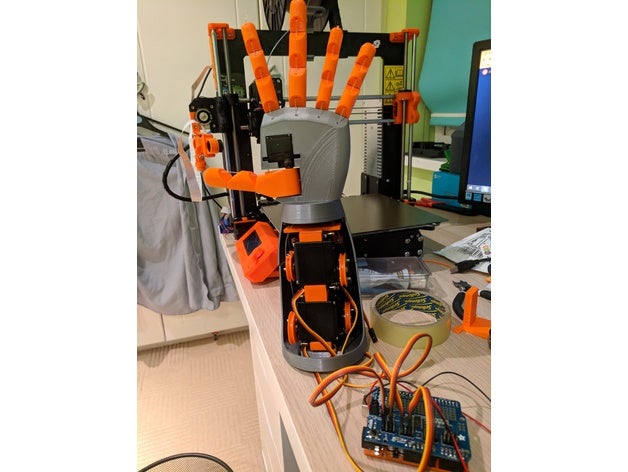 Humanoide Roboter-hand in der Robotik servo 3D print model - Mito3D