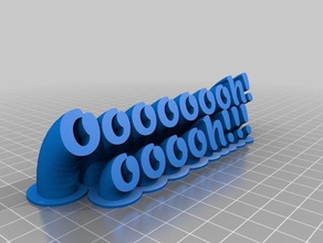 oooohmy personalizzato spazzare 2-linea di targa ufficio 3d print model - Mito3D