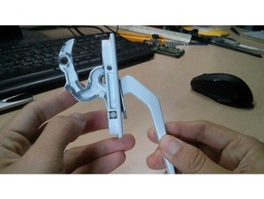riparato finestra pin maniglia di bloccaggio 3d stampa 3d print model - Mito3D