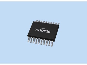 modelo tssop20 ic paquete la electrónica circuito integrado smd 3d print model - Mito3D