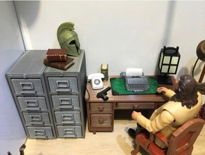 typewriter 118 scale playsets action figure detective private eye unlimited adventures 3d print model - Mito3D