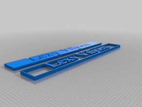 minha personalizado muito simples placa com o nome sinais logotipos 3d print model - Mito3D