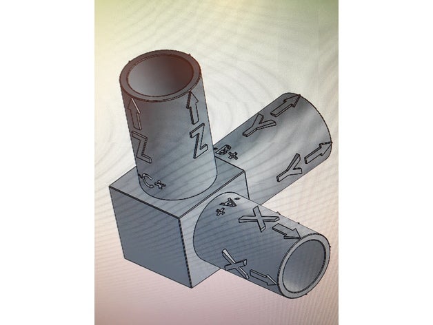 xyz-Achse lernen x-Achse xyz-Richtung Helfer y-Achse 3D print model - Mito3D