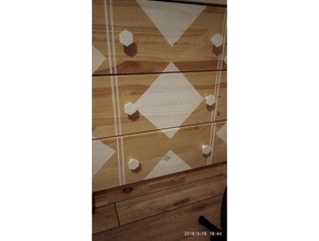 hexagone poignée ikea armoire penderie ménage 3d print model - Mito3D