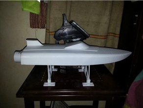 turbo jet boat 4500 rc i veicoli barca montaggio a parete 3d print model - Mito3D