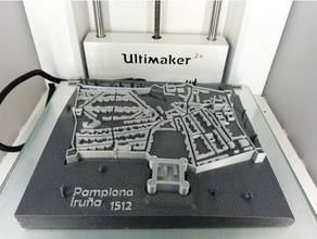 876 pamplonairu&ntildea şehir fotified binalar yapılar 3d print model - Mito3D