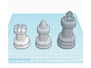 puzzle d'échecs hommes dames remix 3d de l'impression damier 3d print model - Mito3D