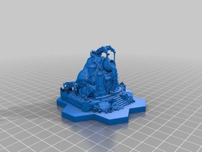 bordo dawnfall dvergar santuario discarica i giocattoli giochi gioco da tavolo dungeon terreno nano dei nani forge mini 3d print model - Mito3D