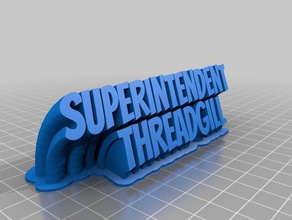 superintedent threadgill office customized 3d print model - Mito3D
