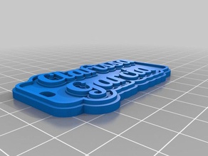 clarissa multilínea tag llavero llaveros personalizado 3d print model - Mito3D