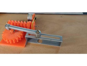 worm gear cd-drive-motor linear drive converter engineering 3d print model - Mito3D