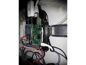 support hdd 25 sur rail din avec raspberry pi3 electronics rpi3 3d print model - Mito3D
