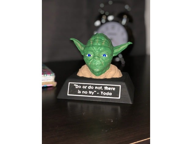 yoda büstü plak 3d baskı 3D print model - Mito3D