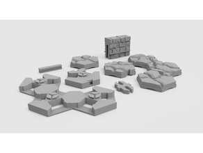 axolote hex prueba de azulejos juegos dungeons dragons gloomhaven rpg 3d print model - Mito3D