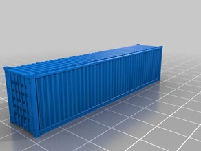 40 standard container 1160 scale hobby cars contenedor escala huscky train well 3d print model - Mito3D