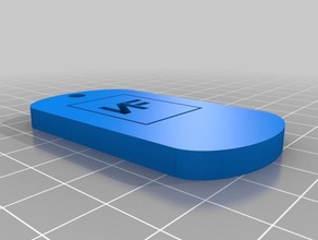 nf dog-tag style keychain keychains 3d print model - Mito3D