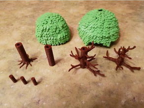 10mm modüler ağaç oyuncaklar oyunlar dnd dağılım arazi 3d print model - Mito3D